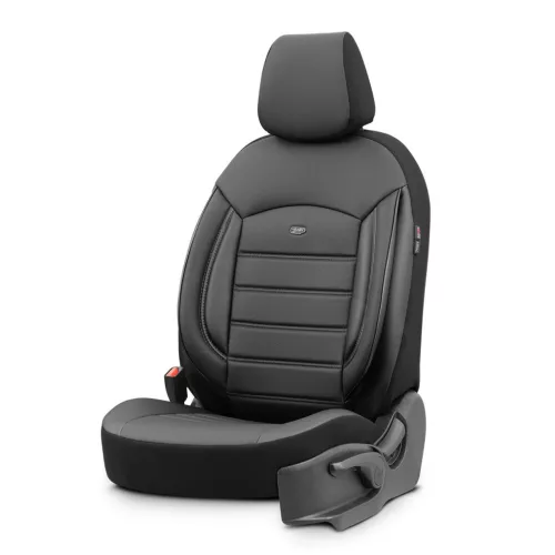 OTOM Autós üléshuzat-készlet INSPIRE 3501 fekete ECO-bőr 3-ZIP (OT85511)
