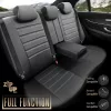 OTOM Autós üléshuzat-készlet INSPIRE 3501 fekete ECO-bőr 3-ZIP (OT85511)
