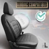OTOM Autós üléshuzat-készlet INSPIRE 3501 fekete ECO-bőr 3-ZIP (OT85511)