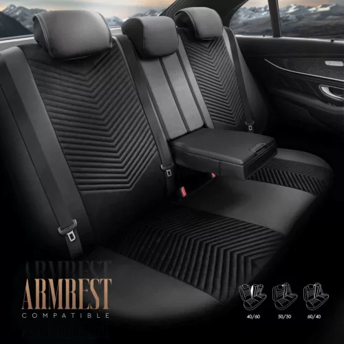 OTOM Autós üléshuzat-készlet ADVANCED 204 fekete BABYFACE 3-ZIP (OT86741)