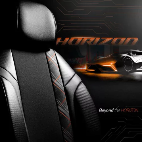 OTOM Autós üléshuzat-készlet HORIZON 1805 narancssárga 3-ZIP (OT86745)