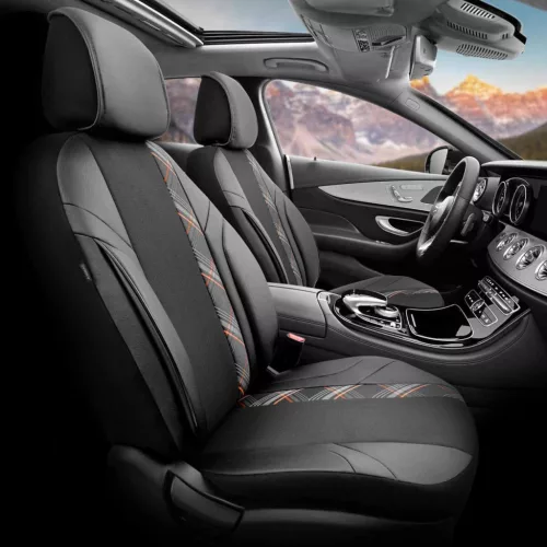 OTOM Autós üléshuzat-készlet HORIZON 1805 narancssárga 3-ZIP (OT86745)