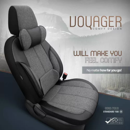 OTOM Autós üléshuzat-készlet VOYAGER 102 füstszínű 3-ZIP (OT86759)
