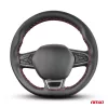 OTOM perforált felvarrható kormányvédő, fekete, piros cérnával, 38–39 cm (OTDK202)