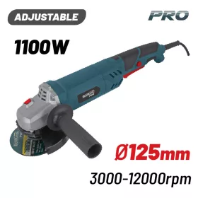   BORMANN PRO Sarokcsiszoló, állítható fordulatszám 1100W, Φ125mm , 3000-12000rpm (BAG1105)