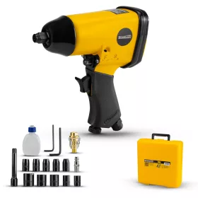   BORMANN Pneumatikus ütvecsavarozó készlet 1/2”, 360 Nm, 10 db dugókulccsal (BAT6100)