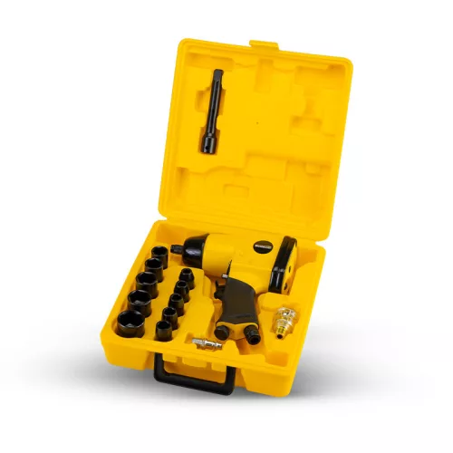 BORMANN Pneumatikus ütvecsavarozó készlet 1/2”, 360 Nm, 10 db dugókulccsal (BAT6100)
