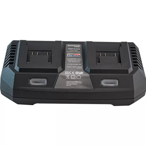 BORMANN Pro Dupla akkumulátortöltő BORMANN Pro 20 V Li-Ion akkukhoz, 3 A (BBP2005)