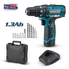   BORMANN Pro Akkus fúró-csavarozó készlet 12 V, 25 Nm, 1,3 Ah akkuval és tartozékokkal (BBP2100)