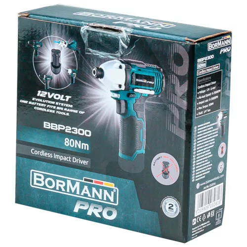 BORMANN Pro Akkus ütvecsavarozó BORMANN Pro 12 V, 80 Nm, akku és töltő nélkül (BBP2300)