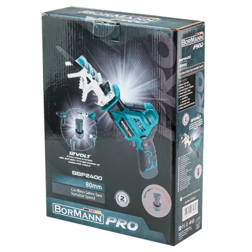 BORMANN Pro Akkus metszőfűrész BORMANN Pro 12 V, 2700 löket/perc, akku és töltő nélkül, szablyafűrész (BBP2400)