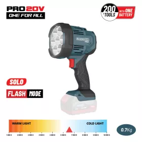   BORMANN Pro Akkus LED munkalámpa 20 V, 1000/2500 lm, akku és töltő nélkül (BBP3905)