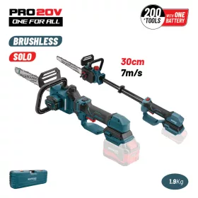   BORMANN Pro Akkus teleszkópos ágvágó láncfűrész 20 V, 30 cm vezetőlappal, akku és töltő nélkül (BBP3930)
