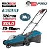 BORMANN Pro Akkus fűnyíró 20 V, 32 cm vágásszélességgel, 30 literes fűgyűjtővel, akku és töltő nélkül (BBP4160)