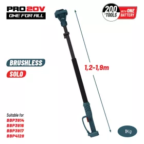   BORMANN Pro Teleszkópos hosszabbító rúd BORMANN BBP3914C, BBP3916C, BBP3917C és BBP4128C akkus gépekhez, 1,2–1,9 m (BBP4205)