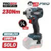 BORMANN Pro Akkus ütvecsavarozó 20 V, 1/4” HEX, 230 Nm, szénkefementes, akku és töltő nélkül (BBP5153)