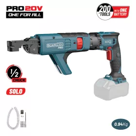   BORMANN Pro Akkus gipszkarton csavarozó 20 V, 4000 ford./perc, akku és töltő nélkül (BBP5155)