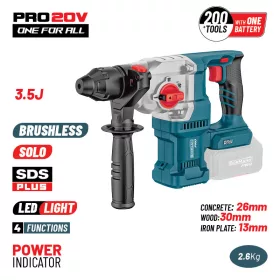   BORMANN Pro Akkus fúrókalapács SDS-Plus 20 V, 3,5 J, akku és töltő nélkül (BBP5315)