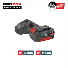   BORMANN Pro Akkumulátor és töltő készlet BORMANN Pro 20 V gépekhez, 4 Ah akkuval, 2,4 A töltővel (BBP9940)