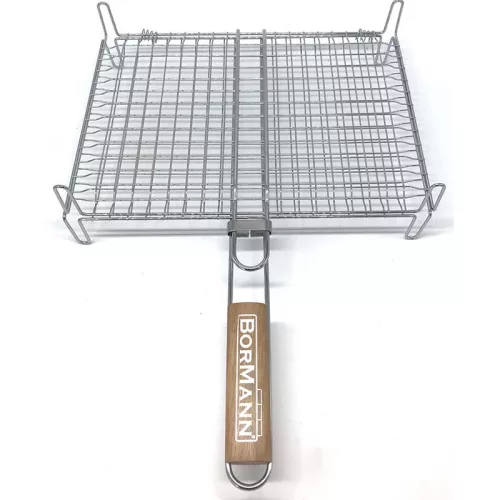 BORMANN BBQ Négyszög alakú INOX sütő rács lábakkal, 35x25cm (BBQ1011)