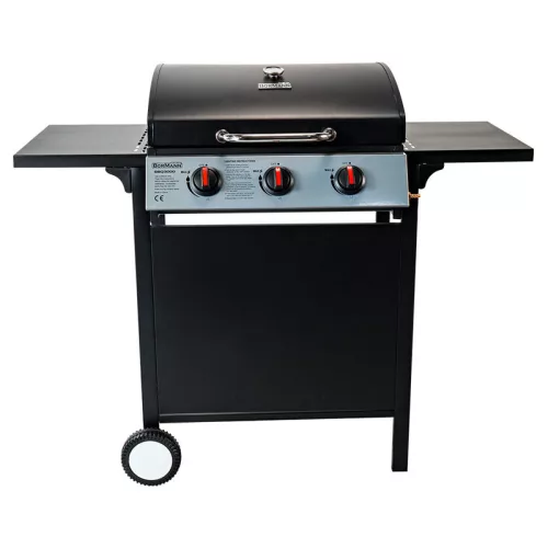 BORMANN 3 égős GÁZGRILL, öntöttvas grillrács (BBQ3000)