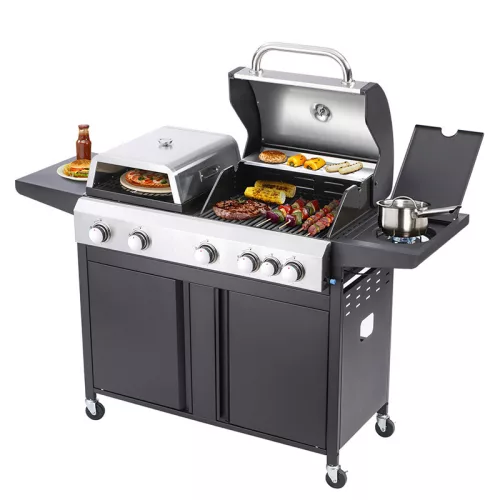 BORMANN ELITE GÁZ GRILL 3IN1 KOMBO KERTI  GRILL SÜTŐ, BBQ (BBQ5060)