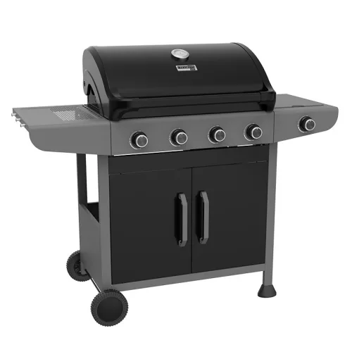 BORMANN Gázgrill 4+1 égővel 14,5 kW, öntöttvas ráccsal és oldalsó égővel (BBQ6041)