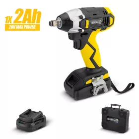   BORMANN Akkus ütvecsavarozó kofferben 20 V, 350 Nm, 1/2” befogással, 1 × 2 Ah akkuval (BCD2620)