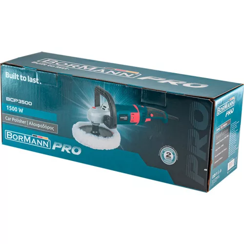 BORMANN Pro Polírozó 1500W, Φ180mm, 600-3200rpm (BCP3500)