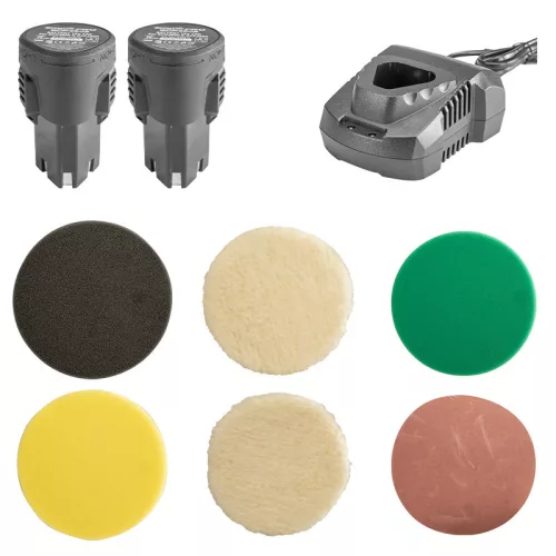 BORMANN Pro Akkus excenteres polírozó és csiszológép 12 V, 150 mm, 2×2 Ah akkuval (BCP3800)