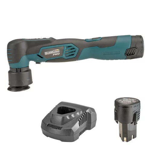 BORMANN Pro Akkus mini polírozógép 12 V, 38/50 mm, 2×2 Ah akkuval (BCP3850)