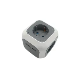   BORMANN Konnektor elosztó „Cube” 4 földelt aljzattal és 2 USB-A töltőporttal, 16 A (BCR1135)