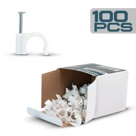 BORMANN Pro kör kábelkapocs fehér 10/25 100db (BCR5114)