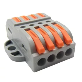   BORMANN Pro csavarmentes gyorscsatlakozós sorkapocs 4mm2, 2 állás, szürke (BCR5178)