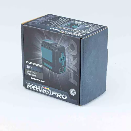 BORMANN Pro Keresztlézer szintező zöld lézerrel, 30 m, IP54 védelemmel (BDM6800)