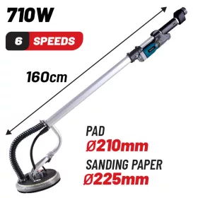   BORMANN GIPSZkartoncsiszoló 710W LED lámpa, 1000-2100rpm, 160cm, 225mm (BDS7300)
