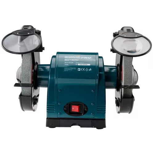 BORMANN Pro asztali köszörű 550W, 200mm, világítással (BDT2010)