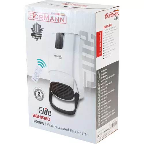 BORMANN ELITE fűtőventilátor 2000W, 2 fokozat, Led kijelző, termosztát, időzítő (BEH5150)