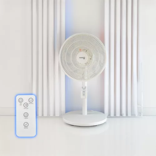 BORMANN ELITE ÁLLÓ VENTILLÁTOR 45W , TÁVIRÁNYÍTÓ ,  Átmérő: 30cm , FEHÉR (BFN4015)