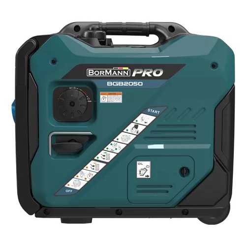 BORMANN Pro Inverteres benzines áramfejlesztő generátor 5000 W, 223 cm³, elektromos indítással, távirányítóval, ATS-sel és kerekekkel (BGB2050)