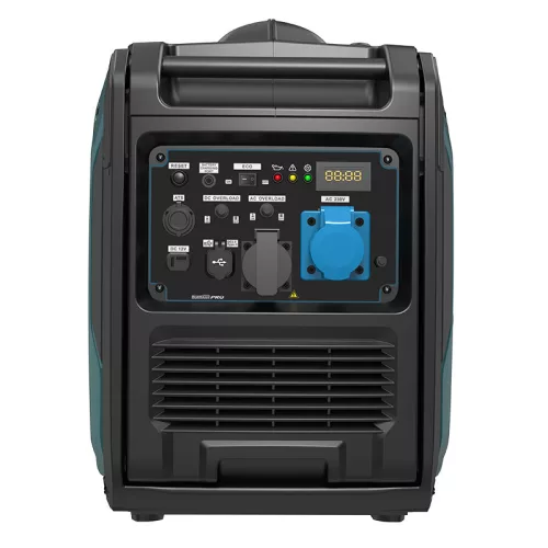 BORMANN Pro Inverteres benzines áramfejlesztő generátor 5000 W, 223 cm³, elektromos indítással, távirányítóval, ATS-sel és kerekekkel (BGB2050)