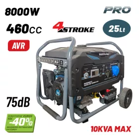   BORMANN Pro Benzines áramfejlesztő generátor 7800 W, 460 cm³, elektromos indítással, AVR-rel és kerekekkel (BGB8510)