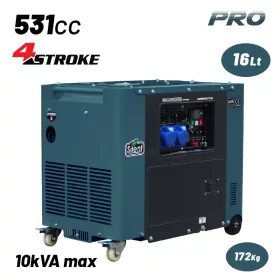   BORMANN Pro Dízel áramfejlesztő 6500 W, 531 cm³, elektromos indítással és AVR szabályozással (BGB9770)