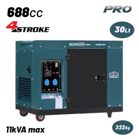   BORMANN Pro Dízel áramfejlesztő 8000 W, háromfázisú 230/400 V, elektromos indítással és AVR-rel (BGB9783)