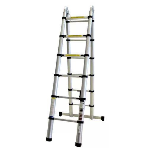 BORMANN Pro ALUMÍNIUM teleszkópos LÉTRA 14 fok 2,2+2,2m, SOFT CLOSE (BHL5720)