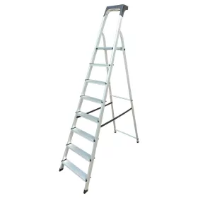   BORMANN Pro ALUMÍNIUM LÉTRA, 8 fok, SZERSZÁMTARTÓVAL, CSÚSZÁSGÁTLÓ fokok ÉS LÁBAK (BHL9020)