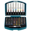 BORMANN Pro Bitkészlet bittartó adapterrel, 25 és 75 mm, S2 acél, 56 részes (BHT1610)