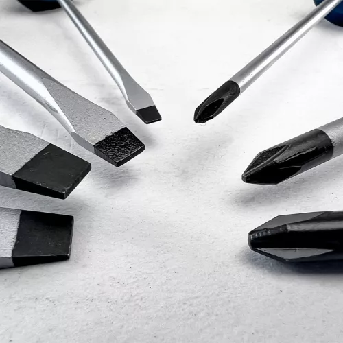 BORMANN Pro Csavarhúzó készlet lapos és Phillips profilokkal, 3 × 75–PH2 × 100 mm, fázisceruzával, S2 acél, 8 részes (BHT1664)
