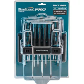   BORMANN Pro Csavarhúzó készlet lapos, Phillips, Torx és precíziós csavarhúzókkal, S2 acél, 20 részes (BHT1665)