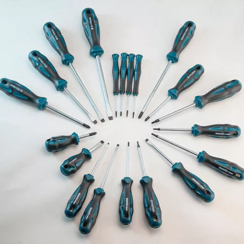 BORMANN Pro Csavarhúzó készlet lapos, Phillips, Torx és precíziós csavarhúzókkal, S2 acél, 20 részes (BHT1665)